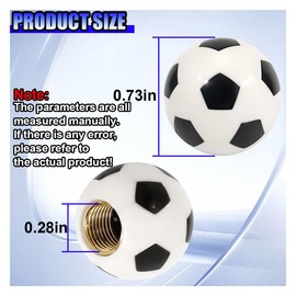 GAOLAOSY 4PCS Football Style Car Tire Valve Stem Caps, Dustproof Air Leakage Proof Tire Valve Stem Cover, Universal Vehicle Exterior Decoration Accessories for Car Truck SUV Bicycle (Soccer)