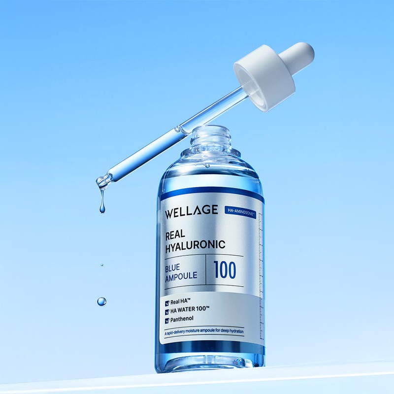 Wellage Real Hyaluronic Hyaluronic Acid Blue 100 Ampoule (Quick dryness
