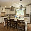 PAKOKULA 4-Light Black Farmhouse Chandelier Iron Lantern Pendant Light Rustic