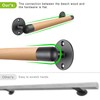 15" Wood Handrail Wall Mount Handrails for Indoor Stairs, 2Pcs