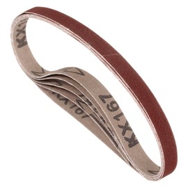 Kozelo 5 Pcs Sanding Belts 3/8 x 21 Inch 180 Grit Aluminum Oxide Abrasive Sandpaper for Belt Sander Metal Grinding Wood Working Weld Rust Removal