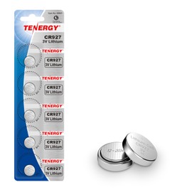 Tenergy CR927 3V Lithium Button Cell Battery, for Watches, Temperature Sensors, Smart Water Bottles, Remote Controllers, 5 Count