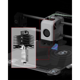 Up to 500℃ High Temperature Upgraded Hotend Fit for Bambu X1 Carbon X1-Carbon Combo P1P 3D Printer, with Chrome Zirconium Copper Nickel Plated Version and Extra Hardened Steel Nozzle