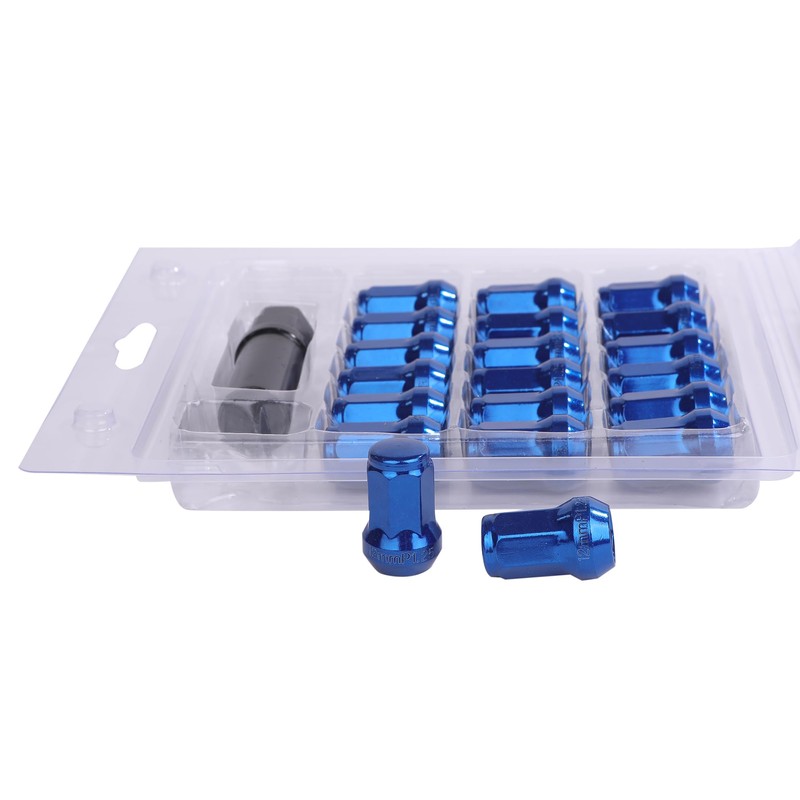 [Partools] Lock Nuts Blue Car Tire Wheel Nuts M12 Short