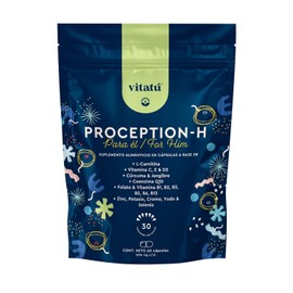 Vitatú Proception Suplemento Hombre Zinc Folato Carnitina Vitamina Q10 Cúrcuma Jengibre Cápsulas Vitaminas Minerales Antioxidantes Diseñado