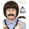 Dark Brown Bowl Cut Wig Short Mushroom Wigs for Men