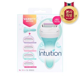 SCHICK Chic Intuition Hair Removal Special Pack: 1 handle + 4 blades (natural) / 쉬크 인튜이션 제모 기획팩 핸들1개+날4입(내추럴)