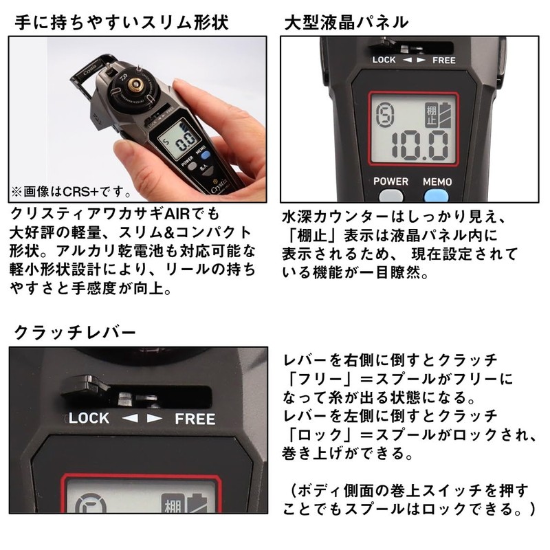 Daiwa Wakasagi CRS Electric Reel for Wakasagi Cristia Wakasagi Matte