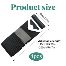 2-in-1 Travel Belt for Luggage Straps Adjustable Travel Luggage Belt Strap with Alloy Buckle Over Handle for Add a Bag Suitcase Straps for Carry On Bag Suitcase Strap Travel Accessories(Black) ﻿