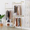 EDCB Industrial Style Wall Mounted Clothing Rack - Heavy Duty