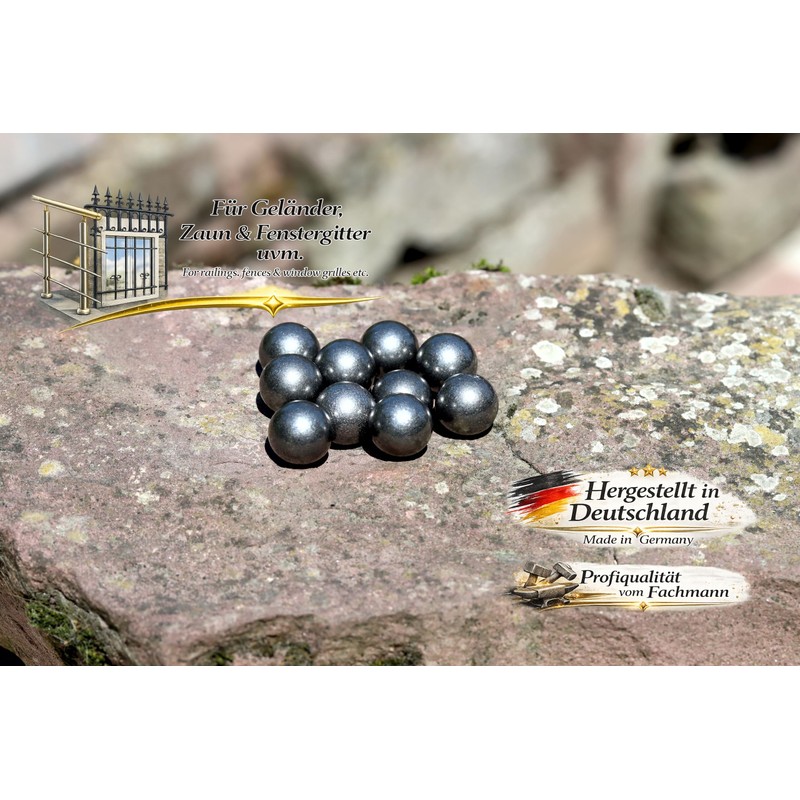UHRIG 10 x solid iron balls, solid steel balls, each