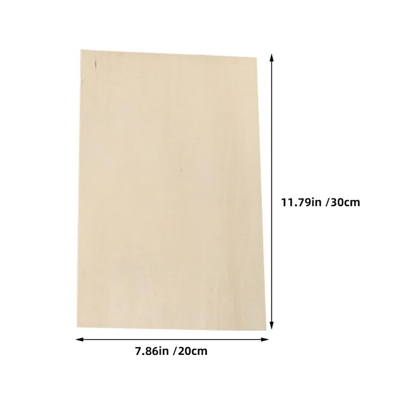 OHPHCALL Round Basswood Plywood Sheets 12x8x0.12in 7 Sheets Thick Logs