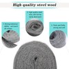60FT Steel Wool Fill Fabric Roll, Coarse Wire Wool Hardware