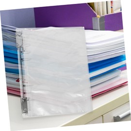 Operitacx File Bags 40pcs Sheet Protectors Holes Reusable and Erasable Easy Install on File Folder Binder Sleeves for Filing Cabinet