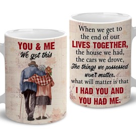 VUNVUT86 Gift For Wife, Husband - Wife Gifts - Husband Mug - Wedding, Anniversary, Birthday Gifts For Grandma, Grandpa, Dad, Mom, Wifey, Hubby, Women, Men 11OZ