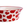 Petface Red Hearts Flared Ceramic Bowl for Cats