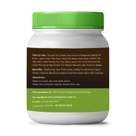 Vedcare 100% Natural Dead Sea Mud Clay for Face Pack, Body & Hair, 200gm
