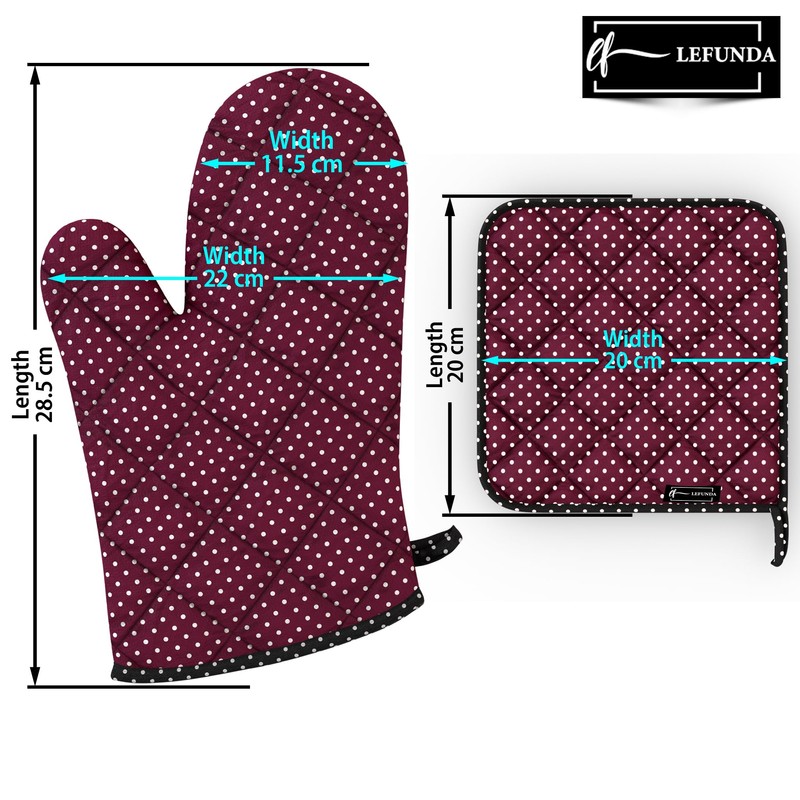LEFUNDA® 3-in-1 Kitchen Set with Cooking Apron, Oven Mitts, Pot