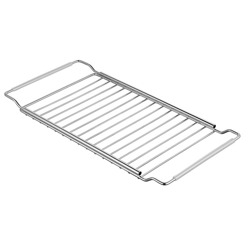 Telescopic Sink Storage Rack Stainless Steel Expandable Kitchen Sink Organizer