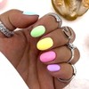 Short Fake Nails - Acrylic Press Ons, Almond Squoval Glossy