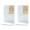 1 Pair Heavy Duty Metal Bookends for Office (White)