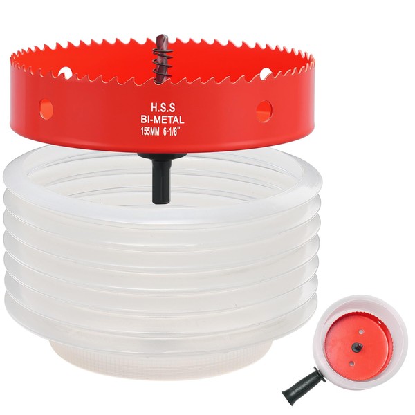 6-1/8 inch Hole Saw Dust Bowl, Drill Dust Cover Collector