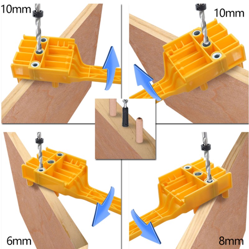 38Pcs/Set Woodworking Straight Drill Hole Locator Carpentry Drilling Guide Hand