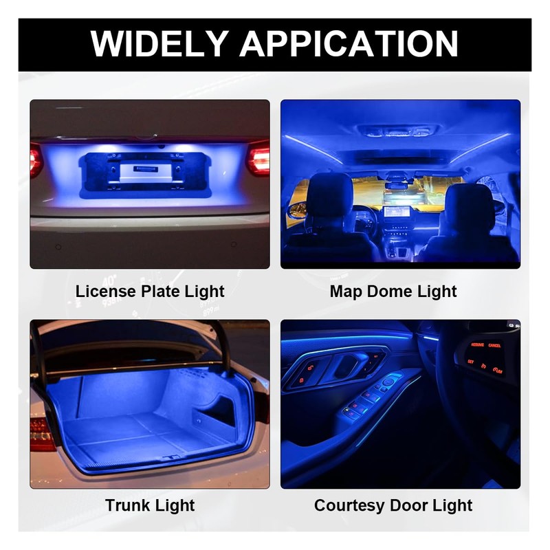 DUSCOKE 10PCS T10 194 168 LED Dash Instrument Light Bulbs