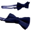 Bowties.jp bd572 Navy Velvet Bowtie, Bowtie, Easy to Wear, navy