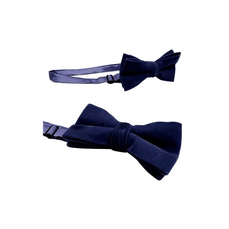 Bowties.jp bd572 Navy Velvet Bowtie, Bowtie, Easy to Wear, navy