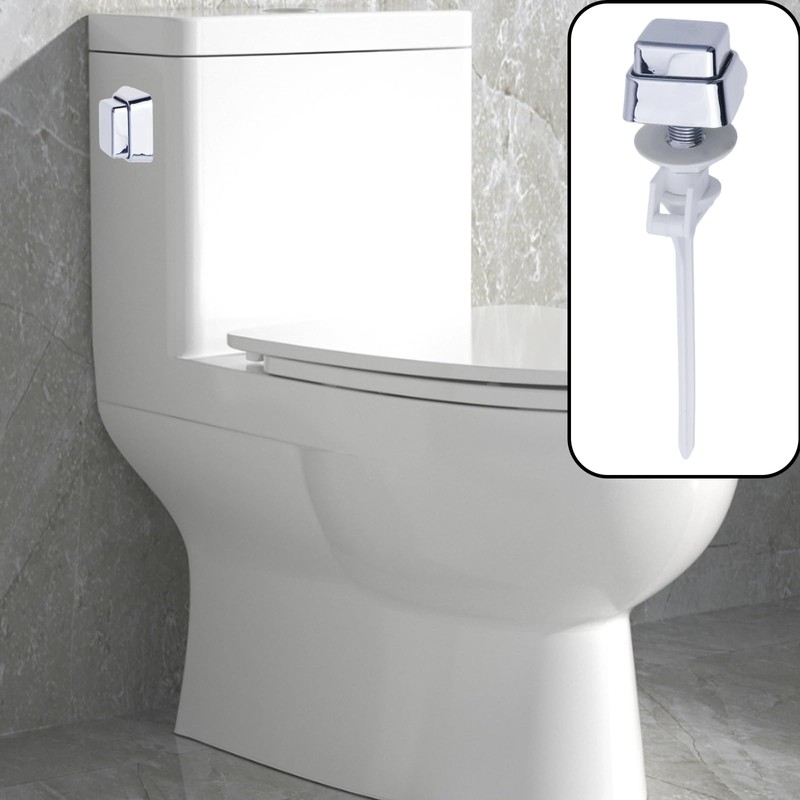 Semetall Toilet Flush Handle-Push Button Tank Handle Replacement, Side Mount
