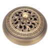 Antique Incense Burner Brass Holder with Lid Fireproof Cotton Interior