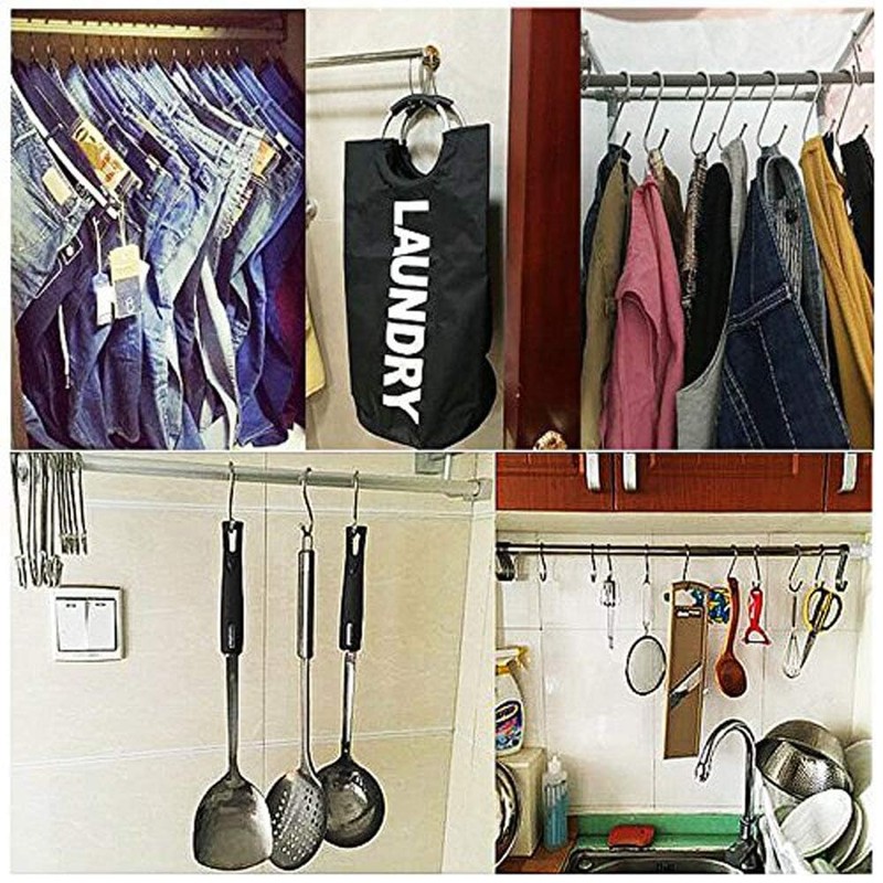 KEESIN 15 PCS S Shaped Metal Hanging Hook Stainless Steel