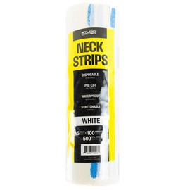 Studio Limited Disposable Barber Neck Strips Tape Paper Roll Barber Supplies Neck Strips Disposable Paper - White (500 Strips, 5 Rolls)