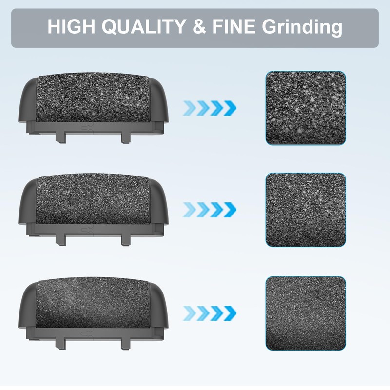 Callus Removers 8 Pack Replacement Rollers Heads for Electric Feet