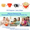 Mini Microwave Popcorn Popper, BPA Free Silicone Popcorn Popper Microwave