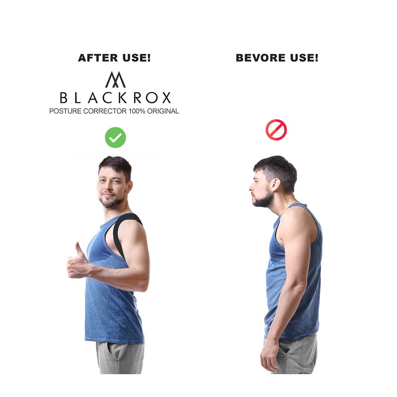 BLACKROX Back Stabiliser Posture Corrector for Shoulder & Back Straightener