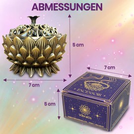 Lotus Incense Burner - Incense Burner Lotus, Charcoal, Cone, Sage, Elegant and Durable - Incense Burner for Relaxing and Calming Atmosphere