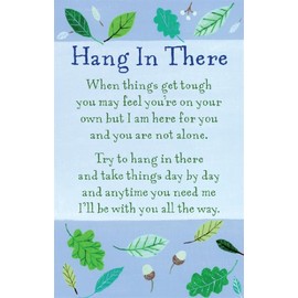 Heartwarmers Blue Hang In There Keepsake Card & Envelope 3.5" x 2" Code K119E
