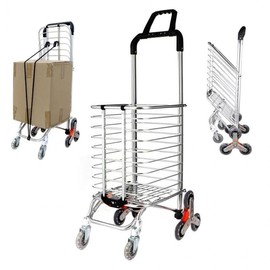 Aluminum Folding Stair-Climbing Shopping Cart Hand Truck Ultra-lightweight