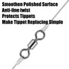 Dr.Fish 50 Pack Fishing Micro Swivels Fly Fishing Swivels Rolling