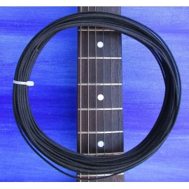 gavitt NEW 25' Gavitt Vintage Cloth Covered Push Back Guitar Wire 22 Gauge Black - USA
