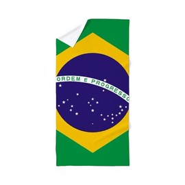 CafePress Brazilian Brazil Flag 30"x60" Absorbent Cotton Back, Soft Beach, Pool Towel