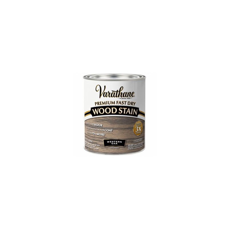 Varathane Premium Fast Dry Wood Stain, Quart, Western Oak