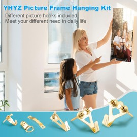 YHYZ Picture Hanging Kit, Heavy Duty Hooks (100 50 30 10 Lbs ) + Sawtooth Hangers + D Ring Hooks+ Hanging Wire, Hanging Canvas Photo Mirror Art Works, Suitable for Drywall Brick Plaster Cement Wall