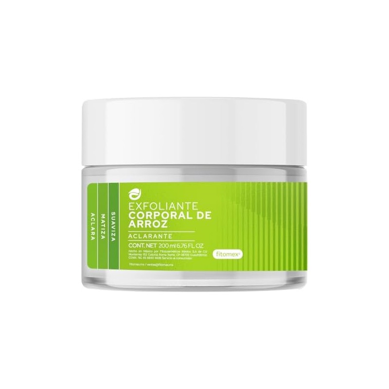 Exfoliante Corporal de Arroz, Aclarante Natural, 200 ml