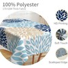 TTQYFNM 60x102inches Dahlia Floral Tablecloth Navy Blue Flower Brown Tan