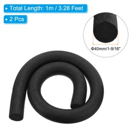 PATIKIL 40mm x 1M Backer Rod for Gap and Joint 2pcs Foam Rope Caulk Crack Joint Filler Roll Seal Weather Strip for Home Construction Black