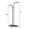 HOMEFORT Coat Rack, Freestanding Metal Coat Racks, Double-pole Clothes Hat