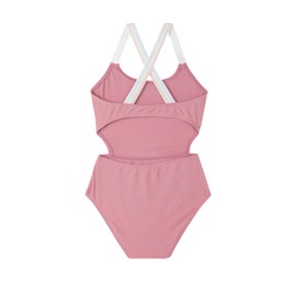 Gottex Girls Kids Cut Out Cross Strap One Piece Swimsuit Chlorine Fade Resistant and Built-in UPF UV 50 + Protection, Pink